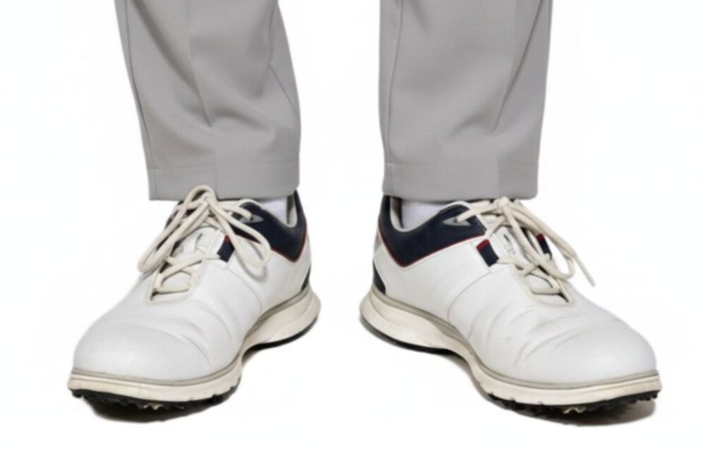 FootJoy Shoes Pro SL Golf Mens Size 11.5 Red White and Blue Accents Spikeless